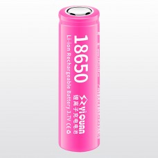 Аккумулятор Yiquan 18650, 1800mAh, Flat Top, розовый