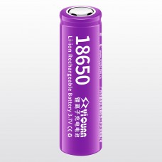 Аккумулятор Yiquan 18650, 3000mAh, Flat Top, фиолетовый