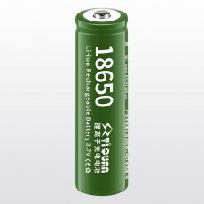 Аккумулятор Yiquan 18650, 3400mAh, Button Top, зелёный