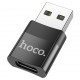 Адаптер OTG Type-C(F) - USB(M) Hoco UA17, чёрный