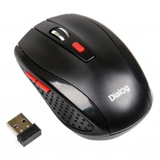 Мышь беспроводная Dialog Pointer MROP-01UBT, чёрный (BT+USB)