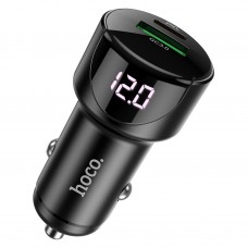 Автомобильное зарядное устройство Hoco Z42, чёрный (PD+QC3.0, 1xUSB, 1xUSB-C, 20W/3A)