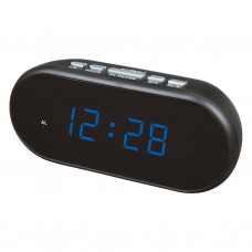 Часы-будильник VST 715/5, чёрный/синий