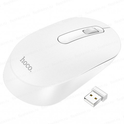 Мышь беспроводная Hoco GM14, белый (USB)