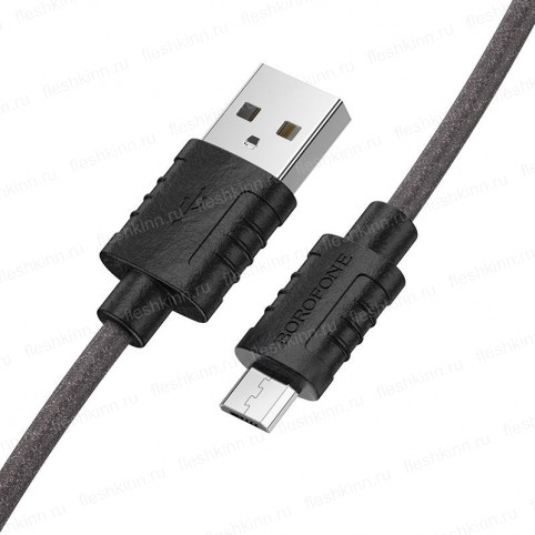Кабель USB - microUSB Borofone BX52 Airy чёрный, 1м