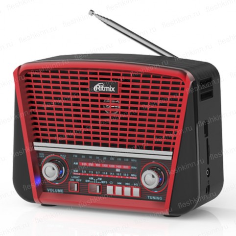 Аудиосистема портативная Ritmix RPR-050 красный (FM, MP3, AUX)