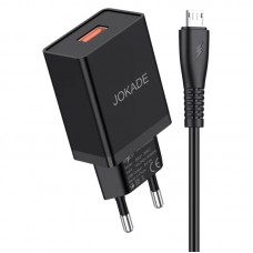 Зарядное устройство Jokade JB022, чёрный (1xUSB, 5A, кабель MicroUSB)