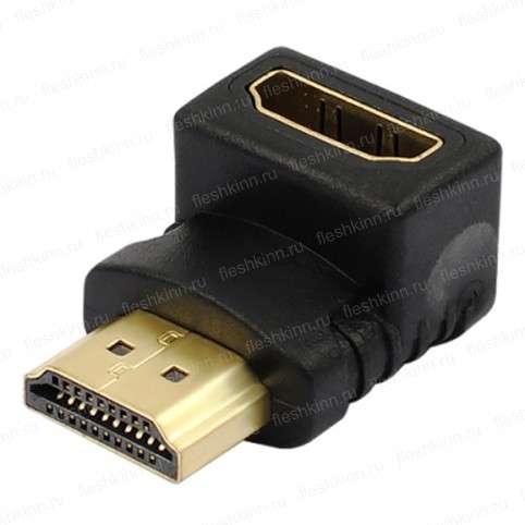 Адаптер HDMI(M) - HDMI(F) NoName A511BK угловой