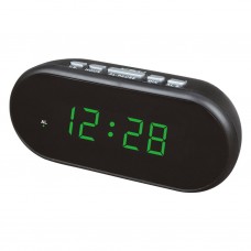 Часы-будильник VST 712/4, чёрный/ярко-зелёный