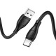 Кабель USB - Type-C Hoco X61 чёрный, 1м