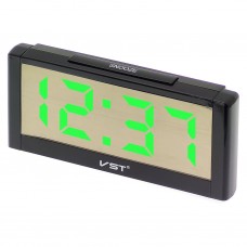 Часы-будильник VST-731Y/4, чёрный/ярко-зелёный