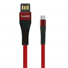Кабель USB - microUSB Faison FX22 чёрный/красный, 1м
