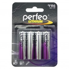 Батарейка Perfeo Lithium AA, FR06 BP4 (48)