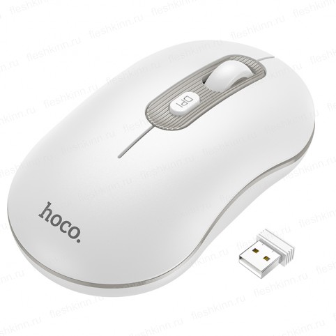Мышь беспроводная Hoco GM21, белый (USB)