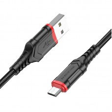 Кабель USB - microUSB Borofone BX67 чёрный, 1м