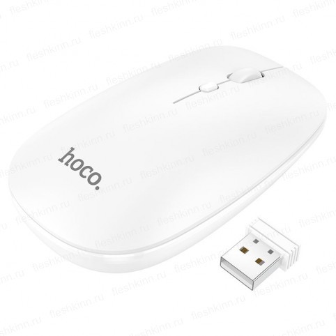 Мышь беспроводная Hoco GM15, белый (BT+USB)
