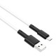 Кабель USB - microUSB Borofone BX31 Soft silicone белый, 1м