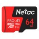 Карта памяти Netac P500 Extreme Pro microSDXC 64GB class10 UHS-I A1 (100)