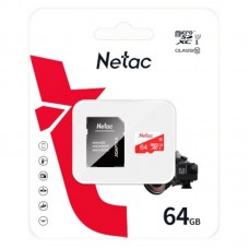 Карта памяти Netac P500 Eco microSDXC 64GB class10 UHS-I + SD адаптер