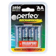 Аккумулятор Perfeo AA, HR06 2850mAh Ni-Mh BP4+Box