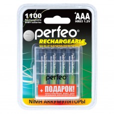 Аккумулятор Perfeo AAA, HR03 1100mAh Ni-Mh BP4 пластик + box