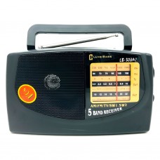 Радиоприёмник Luxe Bass LB-308, чёрный (AM/FM/TV/SW1/SW2)