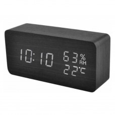 Часы-будильник VST 862S/6, чёрный/белый