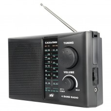 Радиоприёмник VS Сахалин VS_D1027 (AM/FM/TV/SW1/SW2), чёрный