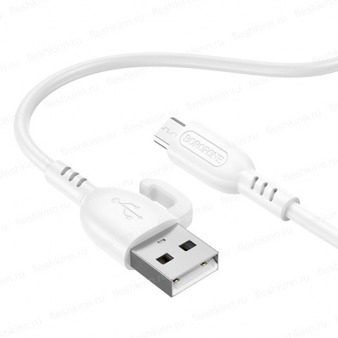 Кабель USB - microUSB Borofone BX91 Symbol белый, 1м