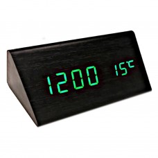 Часы-будильник VST 861/4, чёрный/зелёный