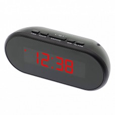 Часы-будильник VST 712/1, чёрный/красный