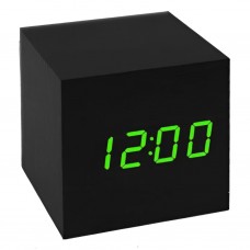 Часы-будильник VST 869/4, чёрный/зелёный