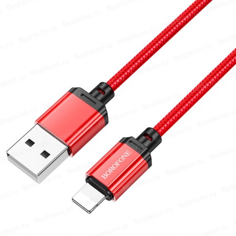 Кабель USB - 8pin Borofone BX87 Sharp красный, 1м