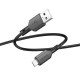 Кабель USB - microUSB Borofone BX70 чёрный, 1м