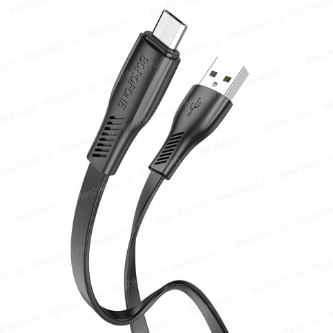 Кабель USB - microUSB Borofone BX85 Auspicious чёрный, 1м