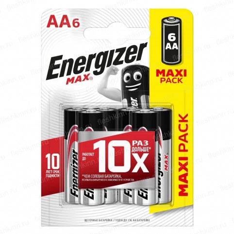 Батарейка Energizer Max AA, LR06 BP6 (72)