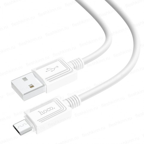 Кабель USB - microUSB Hoco X73 белый, 1м