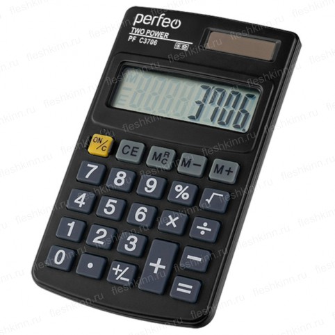 Калькулятор Perfeo PF_C3706, чёрный