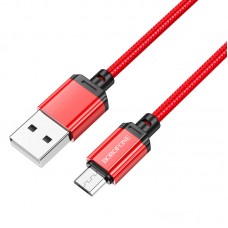 Кабель USB - microUSB Borofone BX87 Sharp красный, 1м